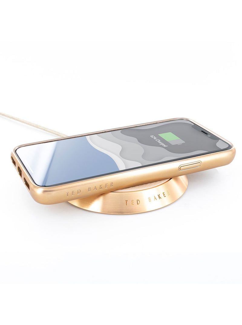 Charging device image of the Ted Baker Apple iPhone XS Max phone case in Taupe