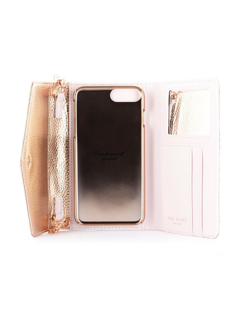 Inside image of the Ted Baker Apple iPhone 8 Plus / 7 Plus phone case in Rose Gold