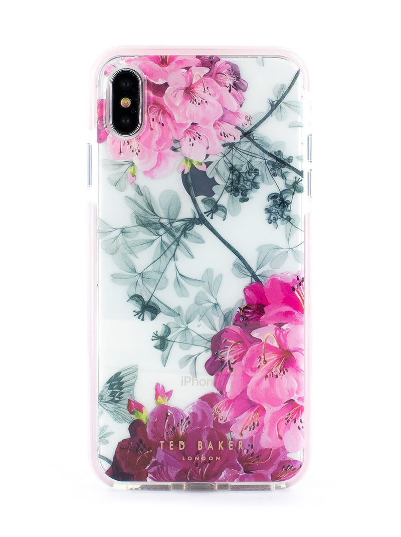 Hero image of the Ted Baker Apple iPhone XS Max phone case in Clear Print