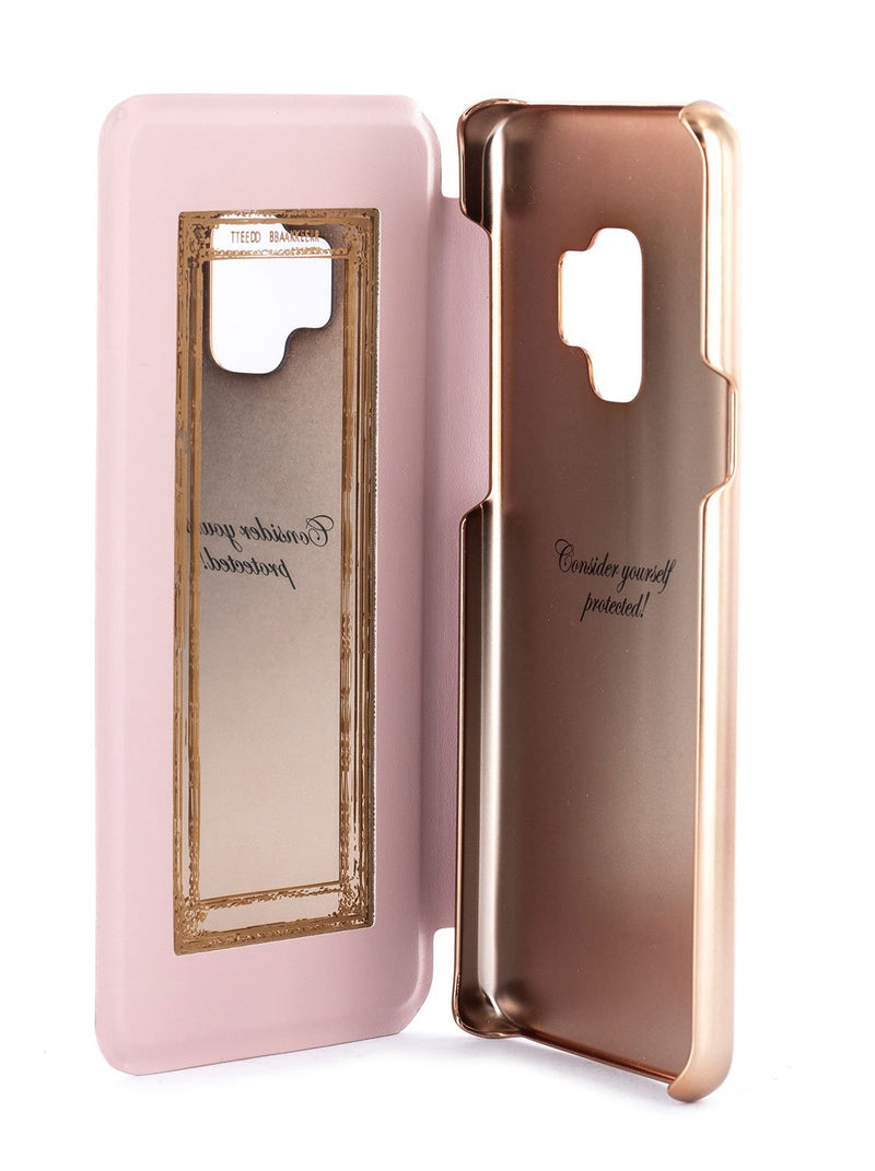 Inside image of the Ted Baker Samsung Galaxy S9 phone case in Babylon Nickel