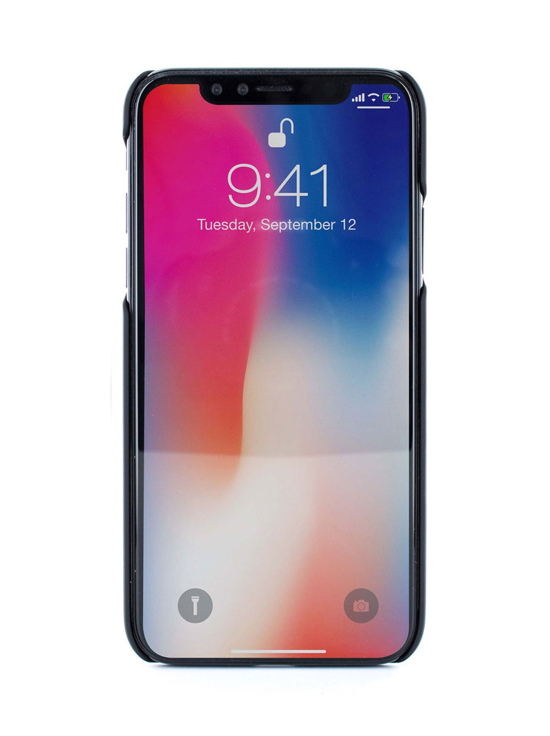 Front image of the Ted Baker Apple iPhone XS / X phone case in Black