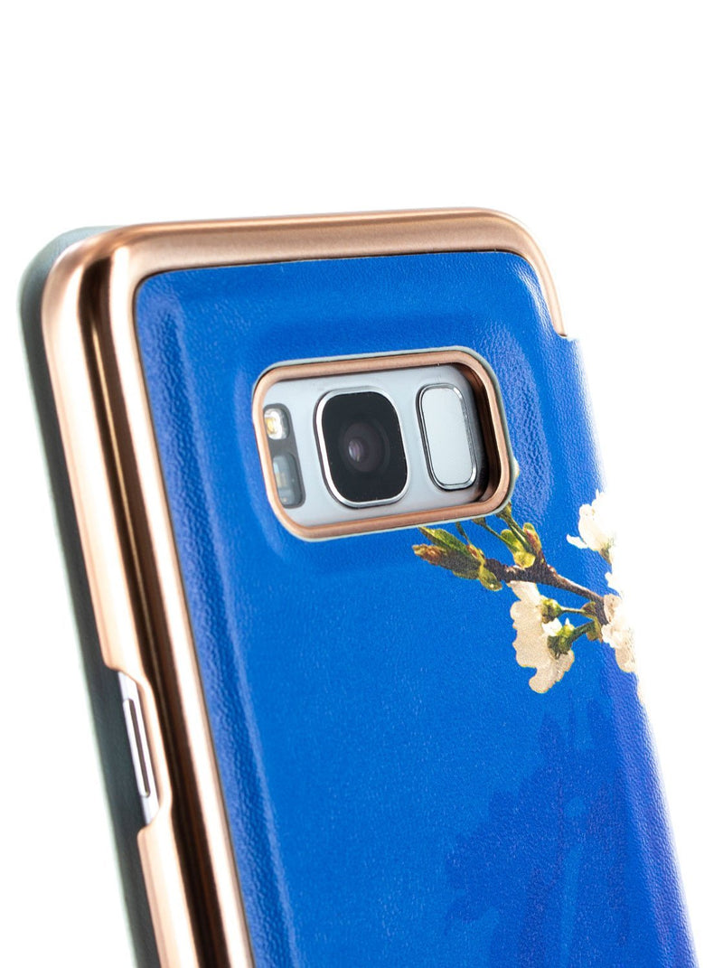 Detail image of the Ted Baker Samsung Galaxy S8 phone case in Blue