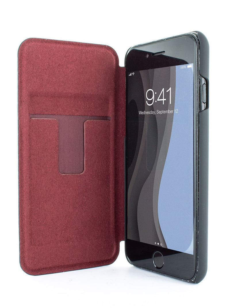 Inside image of the Karen Millen Apple iPhone 8 / 7 / 6S phone case in Black
