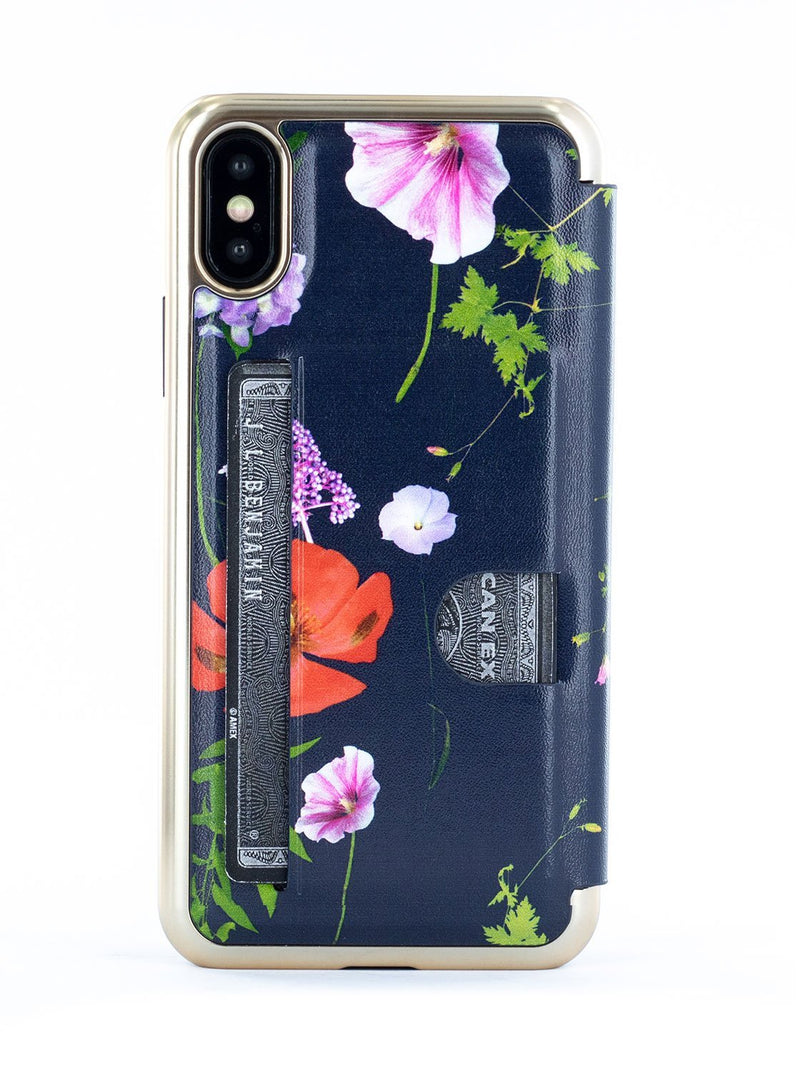 Back image of the Ted Baker Apple iPhone XS / X phone case in Dark Blue
