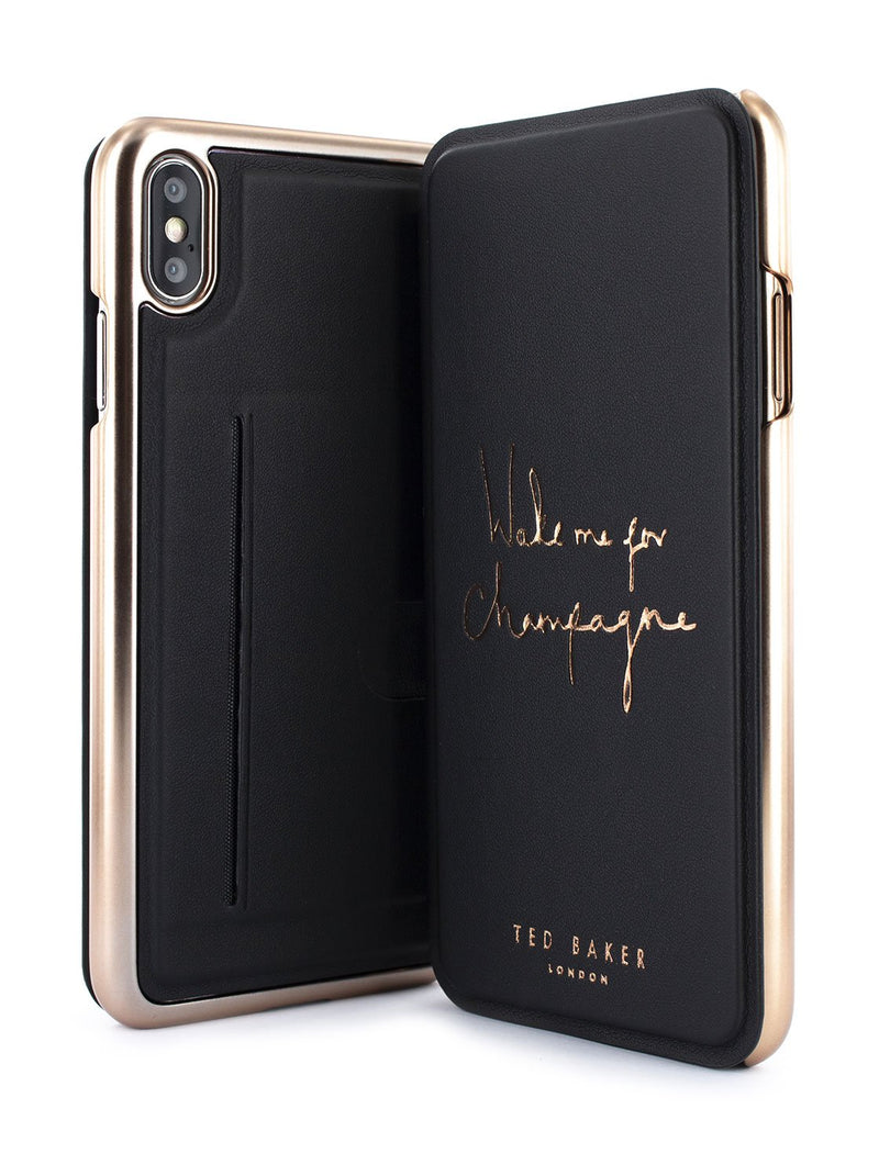Ted Baker CHAMPAGNE Mirror Folio Card Slot Case for iPhone XS Max